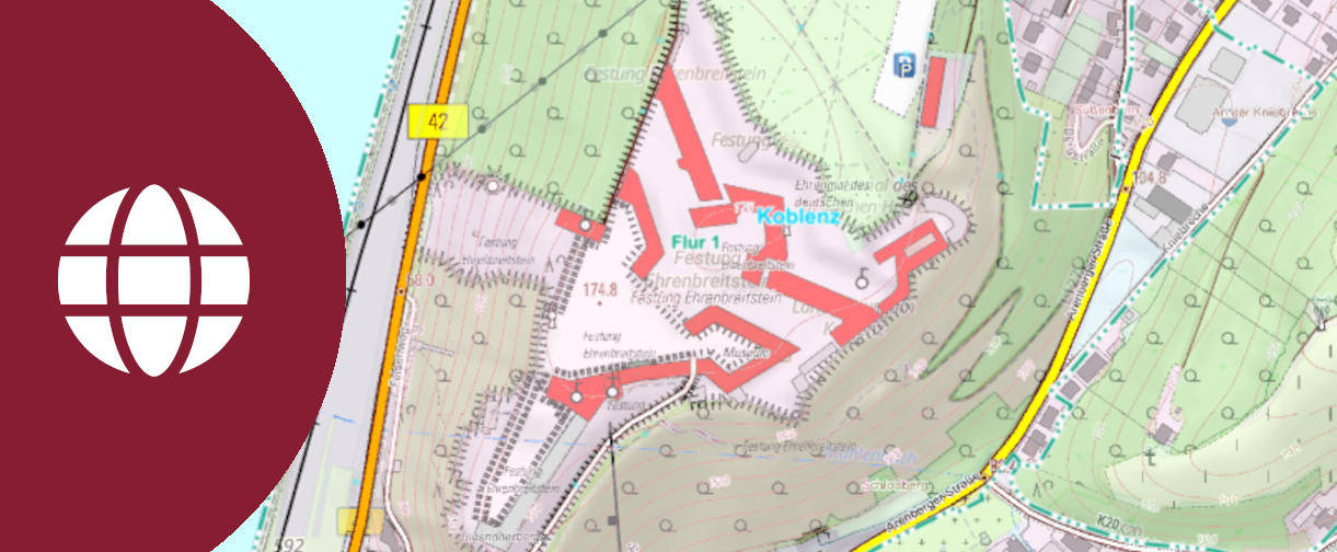 Vorschau Liegenschaftskataster Rheinland-Pfalz in maps.rlp.de